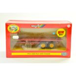 Britains 1/32 Farm issue comprising Twin Axle Flatbed Trailer in Red. Excellent, never removed