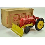 Scarce Lincoln Toys (Canada) Large Massey Harris 44 Tractor with Front Dozer Blade. Appears very