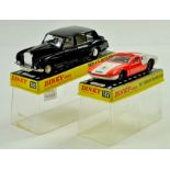 Dinky No. 152 Rolls Royce, missing headlights plus No. 187 De Tomaso. Generally very good to