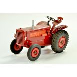 CIJ tinplate battery operated Tractor in red with orange plastic engine. Untested but appears a well
