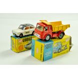 Corgi No. 494 Tipper Truck plus Police Panda Car. Good in fair boxes. Note: We are always happy to