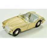 Triang Spot-On No. 105 Austin Healey 100-Six in beige. Good with notable age wear. Note: We are