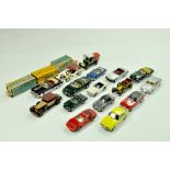 Misc diecast group, Matchbox, Corgi etc plus heavily worn empty boxes. Note: We are always happy