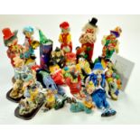 A large group of clown figures, various makers and types. Generally very good. Note: We are always