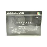 Italeri 1/72 Plastic Model Kit comprising Skyfall 007 Agusta Westland AW101. Ex Trade Stock,