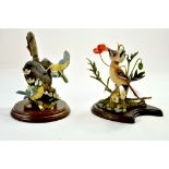 Duo of Country Artists Bird Study pieces. With boxes. Note: We are always happy to provide