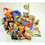 A large and eclectic group of Clown Dolls and Figures. Various makers and styles. Conditions