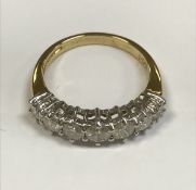 An 18ct gold seven stone diamond ring approx .