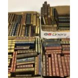Four boxes of various antiquarian and other books mainly leather bound or leather spined various