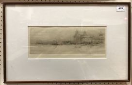 AFTER WILLIAM WALCOT "The Mersey" (Liverpool) black and white etching signed in pencil to margin