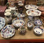 A collection of various Japan pattern and similar chinawares to include a Hilditch & Son (1822-30)