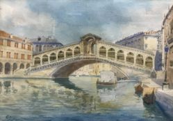 G SUTTON "Realto Bridge, Venice",