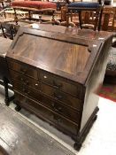 A mahogany bureau in the Georgian style