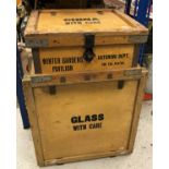 A Venesta Limited Vinery House Queen Street Place London Fitted Cases vintage china packing crate
