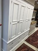 A Painted Furniture Company white painted four-door,