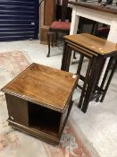 An Edwardian mahogany and inlaid nest of three tables together with similar Sutherland table,