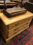 A Jaycee Furniture pine chest of three long drawers