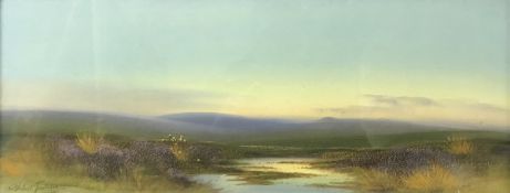 HERBERT TOMLINSON "Moorland Scene", watercolour and gouache, signed lower left,