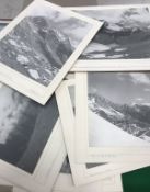 A collection of black and white photographs of of the French Alpes signed by J K Harrison and dated