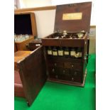 A 19th Century mahogany apothecary's chest,