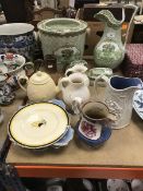 A collection of various chinawares to include Lusterware "Queen Victoria and Prince Albert" jug,