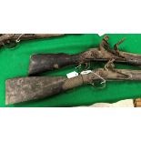 A 19th Century flintlock blunderbuss of small proportions together with another 19th Century