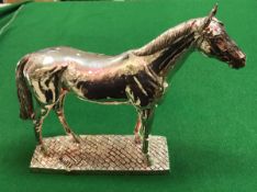 A modern filled silver figure of a racehorse after David Geenty (Camelot Silverware Ltd, Sheffield,