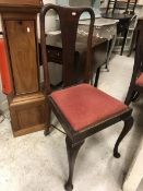 A set of six early 20th Century Queen Anne style dining chairs together with a pair of Edwardian