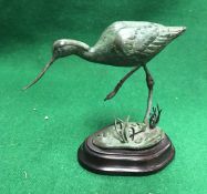 PATRICIA NORTHCOTT "Avocet" verdigris patinated bronze study (unnumbered but presumed limited