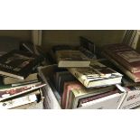 Seven boxes of various books including "The Collection of Works of Art, pictures, furniture, silver,