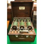 A Victorian mahogany cased "Lloyd's Patent Combination Wave Apparatus" manufactured by the Electro