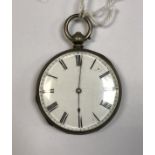 A 19th Century Swiss silver cased open face pocket watch, the movement by Badollet of Geneva,