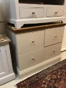 A Painted Furniture Company "Island Breeze" four-drawer filing cabinet,