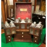 A 19th Century mahogany and rosewood strung apothecary's chest,