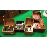 A Cox Cavendish Electrical Co Limited electric therapy unit in mahogany case,