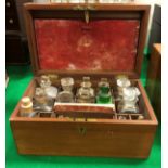 A Victorian mahogany apothecary's box of rectangular form,