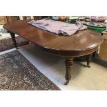 A mahogany D end dining table,