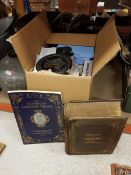 A box of various collectors plates,