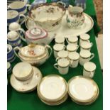 A collection of various china wares to include eleven Royal Doulton Clarendon coffee cans and