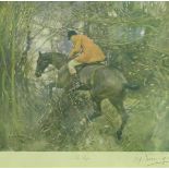 AFTER ALFRED MUNNINGS "The Gap", coloured lithograph,
