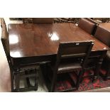 A late Regency mahogany library table,