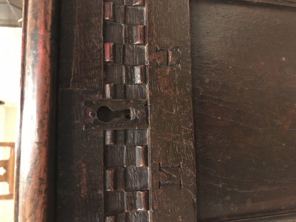 A circa 1700 oak coffer, - Image 6 of 22