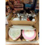 Two boxes of various china,