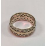 A 9 carat gold and diamond set love heart design ring, 3.