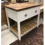 A modern Shaker Kitchen Company island,