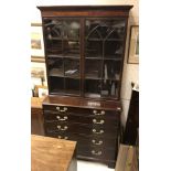 A 19th Century mahogany secretaire bookcase,