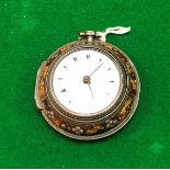 An 18th Century triple cased pocket watch, the fusee movement by Edward Prior of London, No.