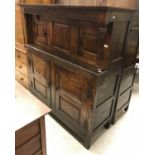 An oak court cupboard in the early 18th Century manner CONDITION REPORTS Approx