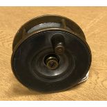 A Struan Patent alloy and brass fly reel,