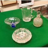 A selection of cut glass to include three Stuart England fruit bowls,